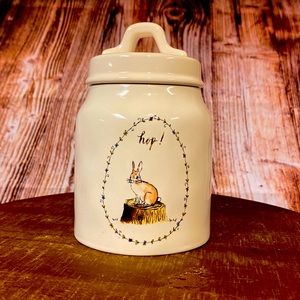 Rae Dunn Artisan Collection By Magenta Hop! Bunny Canister With Lid